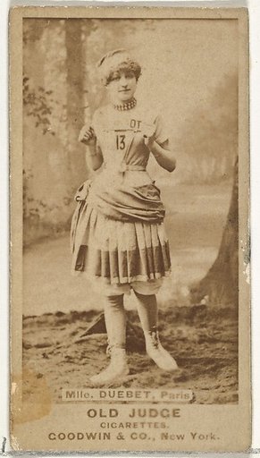 Mlle. Duebet, Paris, from the Actors and Actresses series (N171) for Old Judge Cigarettes