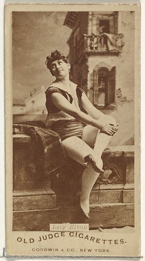 Lily Elton, from the Actors and Actresses series (N171) for Old Judge Cigarettes