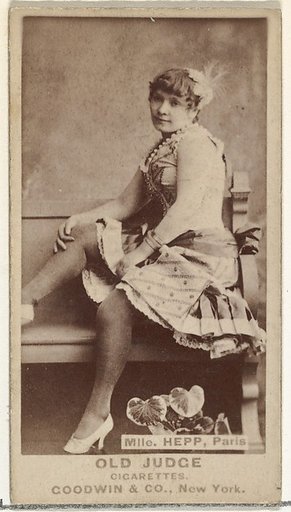 Mlle. Hepp, Paris, from the Actors and Actresses series (N171) for Old Judge Cigarettes