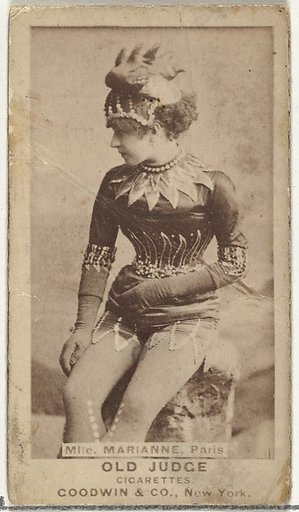Mlle. Marianne, Paris, from the Actors and Actresses series (N171) for Old Judge Cigarettes