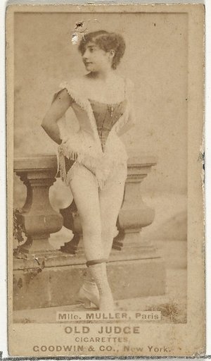 Mlle. Muller, Paris, from the Actors and Actresses series (N171) for Old Judge Cigarettes
