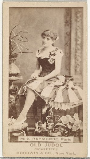 Mlle. Raymonde, Paris, from the Actors and Actresses series (N171) for Old Judge Cigarettes