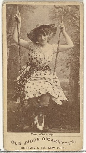 The Swing, from the Actors and Actresses series (N171) for Old Judge Cigarettes