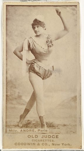 Mlle. Andre, Paris, from the Actors and Actresses series (N171) for Old Judge Cigarettes