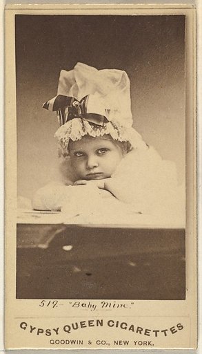 "Baby Mine", from the Actors and Actresses series (N171) for Old Judge Cigarettes