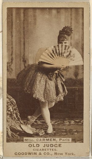 Mlle. Carmen, Paris, from the Actors and Actresses series (N171) for Old Judge Cigarettes