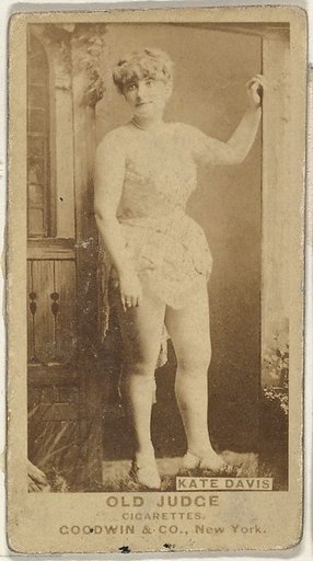 Kate Davis, from the Actors and Actresses series (N171) for Old Judge Cigarettes
