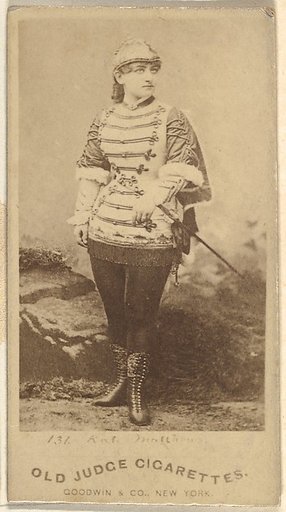 From the Actors and Actresses series (N171) for Old Judge Cigarettes