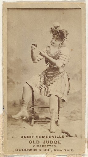 Annie Somerville, from the Actors and Actresses series (N171) for Old Judge Cigarettes