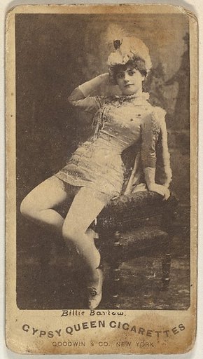 Billie Barlow, from the Actors and Actresses series (N171) for Gypsy Queen Cigarettes