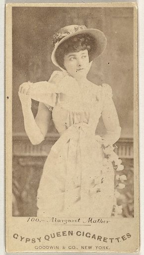 Margaret Mather, from the Actors and Actresses series (N171) for Gypsy Queen Cigarettes
