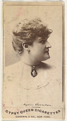 Agnes Herndon, from the Actors and Actresses series (N171) for Gypsy Queen Cigarettes