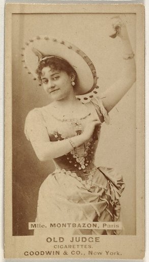 Mlle. Montbazon, Paris, from the Actors and Actresses series (N171) for Old Judge Cigarettes