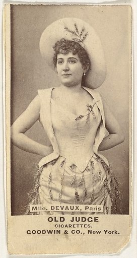 Mlle. Devaux, Paris, from the Actors and Actresses series (N171) for Old Judge Cigarettes