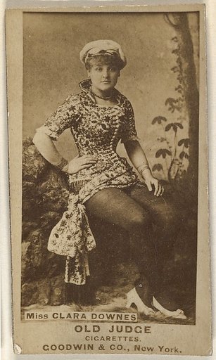 Miss Clara Downes, from the Actors and Actresses series (N171) for Old Judge Cigarettes