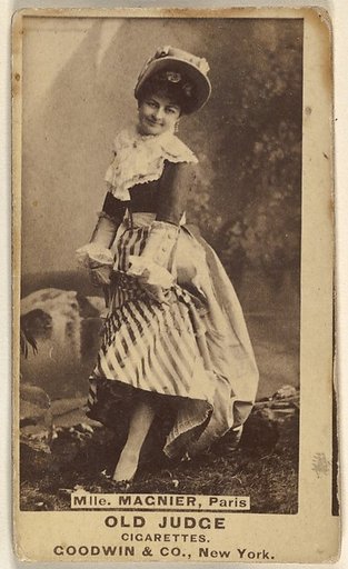 Mlle. Magnier, Paris, from the Actors and Actresses series (N171) for Old Judge Cigarettes