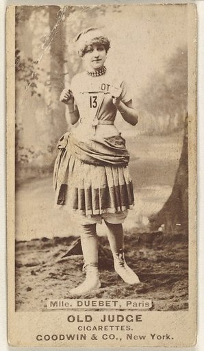 Mlle. Duebet, Paris, from the Actors and Actresses series (N171) for Old Judge Cigarettes