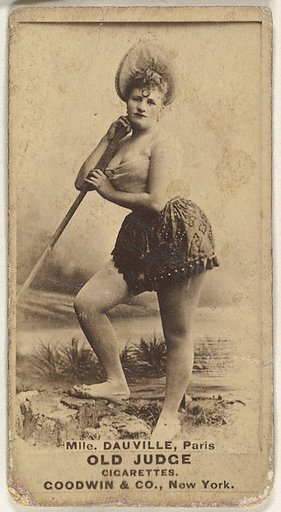 Mlle. Dauville, Paris, from the Actors and Actresses series (N171) for Old Judge Cigarettes