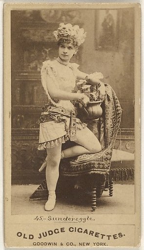 Sundereggle, from the Actors and Actresses series (N171) for Old Judge Cigarettes
