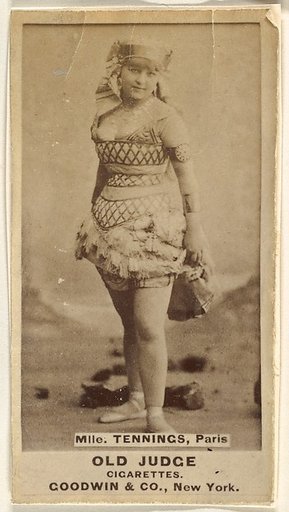 Mlle. Tennings, Paris, from the Actors and Actresses series (N171) for Old Judge Cigarettes