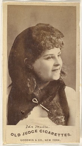 Ida Mulle, from the Actors and Actresses series (N171) for Old Judge Cigarettes