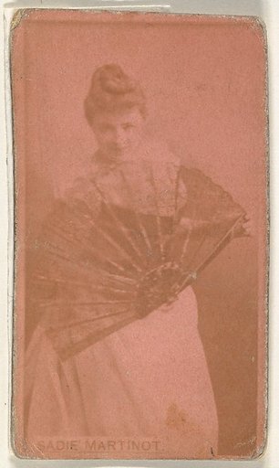 Sadie Martinot, from the Actors and Actresses series (N171) for Old Judge and Dog's Head Cigarettes