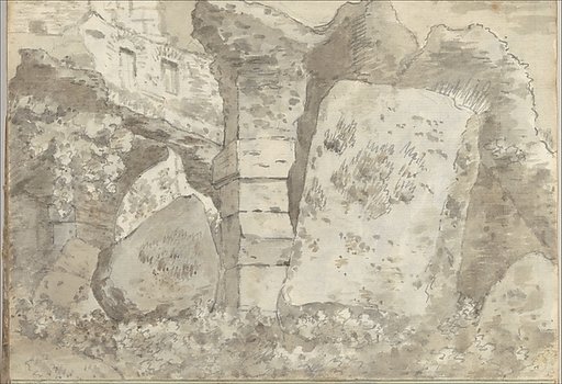 Roman ruins (Smaller Italian sketchbook, leaf 10 recto)