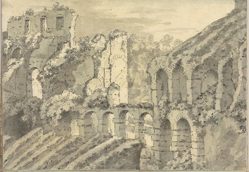Part of the Colosseum at Rome (Smaller Italian sketchbook, leaf 11 recto)
