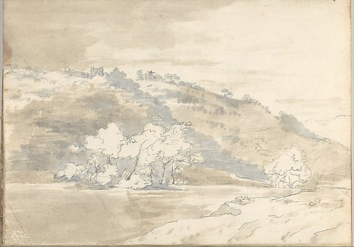 Upon the Tiber, near Rome (Smaller Italian sketchbook, leaf 33 recto)