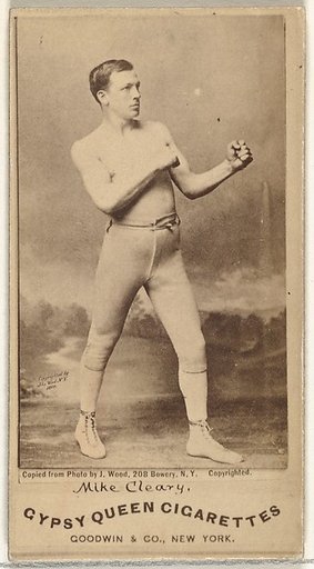 Mike Cleary, from the Celebrities and Prizefighters series (N174) for Gypsy Queen Cigarettes