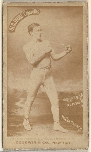 Mike Cleary, from the Celebrities and Prizefighters series (N174) for Old Judge Cigarettes