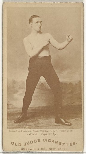 Jack Fogarty, from the Celebrities and Prizefighters series (N174) for Old Judge Cigarettes