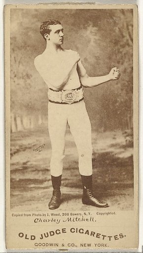 Charley Mitchell, from the Celebrities and Prizefighters series (N174) for Old Judge Cigarettes