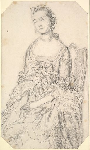 Portrait of a young woman seated