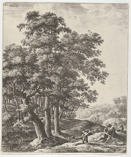 Landscape with Venus and Adonis, from "Six Mythological Scenes"