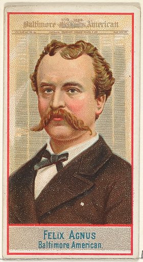 Felix Agnus, Baltimore American, from the American Editors series (N1) for Allen & Ginter Cigarettes Brands