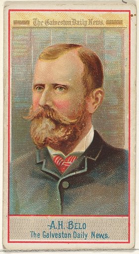 A.H. Belo, The Galveston Daily News, from the American Editors series (N1) for Allen & Ginter Cigarettes Brands
