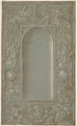 Niche Surrounded by a Decorative Frame Dedicated to the Theme of Music