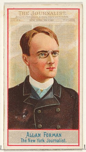 Allan Forman, The New York Journalist, from the American Editors series (N1) for Allen & Ginter Cigarettes Brands