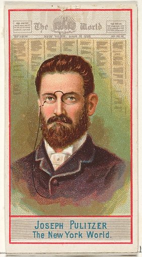 Joseph Pulitzer, The New York World, from the American Editors series (N1) for Allen & Ginter Cigarettes Brands