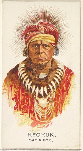 Keokuk, Sac and Fox, from the American Indian Chiefs series (N2) for Allen & Ginter Cigarettes Brands