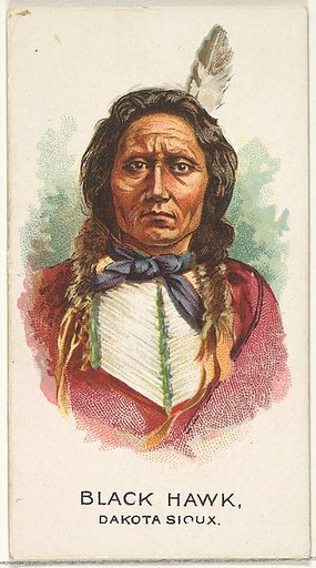 Black Hawk, Dakota Sioux, from the American Indian Chiefs series (N2) for Allen & Ginter Cigarettes Brands