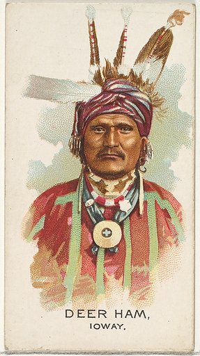 Deer Ham, Ioway, from the American Indian Chiefs series (N2) for Allen & Ginter Cigarettes Brands