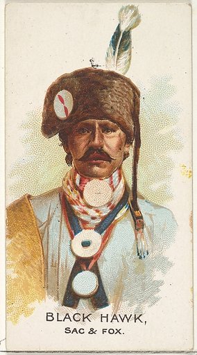 Black Hawk, Sac and Fox, from the American Indian Chiefs series (N2) for Allen & Ginter Cigarettes Brands