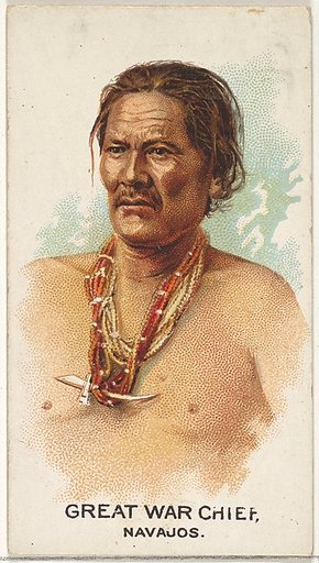 Great War Chief, Navajos, from the American Indian Chiefs series (N2) for Allen & Ginter Cigarettes Brands