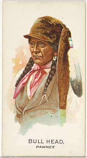 Bull Head, Pawnee, from the American Indian Chiefs series (N2) for Allen & Ginter Cigarettes Brands