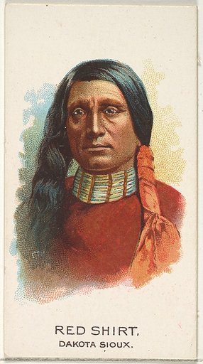 Red Shirt, Dakota Sioux, from the American Indian Chiefs series (N2) for Allen & Ginter Cigarettes Brands