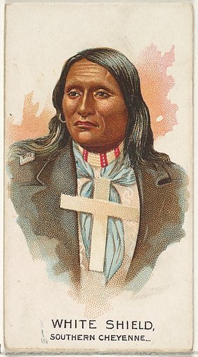 White Shield, Southern Cheyenne, from the American Indian Chiefs series (N2) for Allen & Ginter Cigarettes Brands