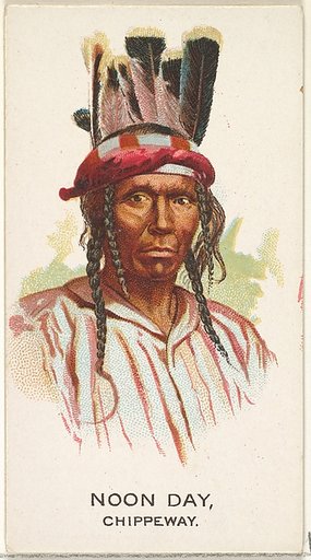 Noon Day, Chippeway, from the American Indian Chiefs series (N2) for Allen & Ginter Cigarettes Brands