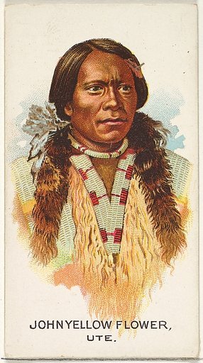 John Yellow Flower, Ute, from the American Indian Chiefs series (N2) for Allen & Ginter Cigarettes Brands